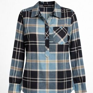 Patagonia Plaid Long Sleeve Collared Pullover Shirt Womens XS Organic Cotton